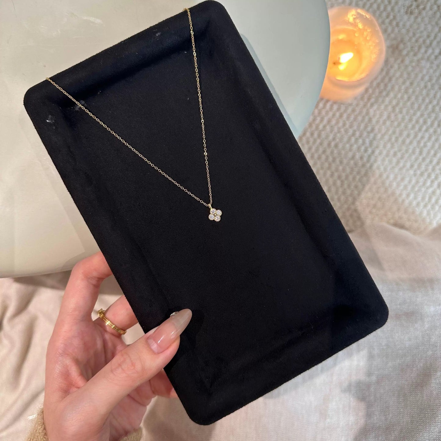 Sterling Silver Four-Leaf Clover Necklace